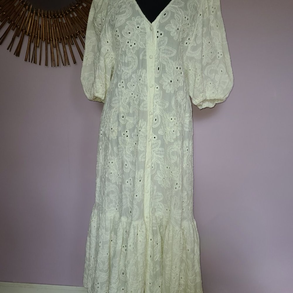 Zara "The Marta Dress" Ecru Lace | Size M